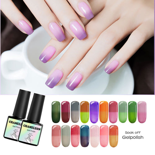 Temperature Change Gel Lacquer Gel Nail Polish---Mood Change Color Hybrid Varnish