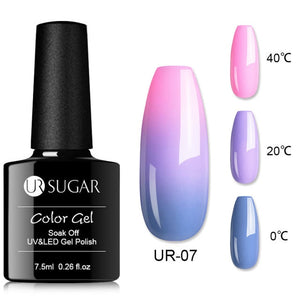 UR SUGAR Temperature UV Gel Nail Polish Thermal Change Gel Hybrid Varnish Semi Permanent Gel Polish Nail Art Mood Thermo