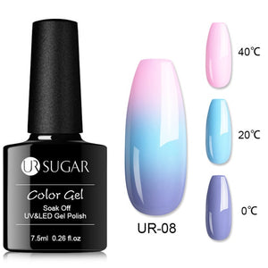 UR SUGAR Temperature UV Gel Nail Polish Thermal Change Gel Hybrid Varnish Semi Permanent Gel Polish Nail Art Mood Thermo