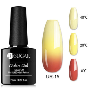 UR SUGAR Temperature UV Gel Nail Polish Thermal Change Gel Hybrid Varnish Semi Permanent Gel Polish Nail Art Mood Thermo