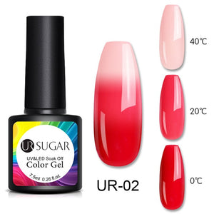 UR SUGAR Temperature UV Gel Nail Polish Thermal Change Gel Hybrid Varnish Semi Permanent Gel Polish Nail Art Mood Thermo