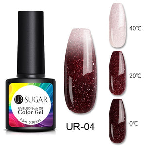 UR SUGAR Temperature UV Gel Nail Polish Thermal Change Gel Hybrid Varnish Semi Permanent Gel Polish Nail Art Mood Thermo