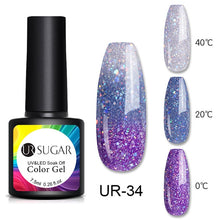 Load image into Gallery viewer, UR SUGAR Temperature UV Gel Nail Polish Thermal Change Gel Hybrid Varnish Semi Permanent Gel Polish Nail Art Mood Thermo