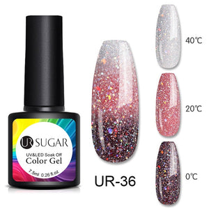 UR SUGAR Temperature UV Gel Nail Polish Thermal Change Gel Hybrid Varnish Semi Permanent Gel Polish Nail Art Mood Thermo