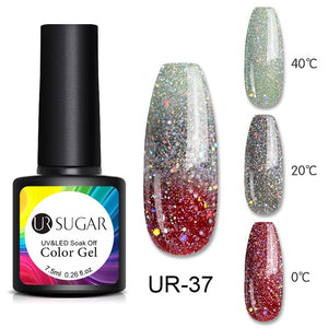 UR SUGAR Temperature UV Gel Nail Polish Thermal Change Gel Hybrid Varnish Semi Permanent Gel Polish Nail Art Mood Thermo