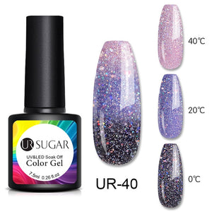 UR SUGAR Temperature UV Gel Nail Polish Thermal Change Gel Hybrid Varnish Semi Permanent Gel Polish Nail Art Mood Thermo