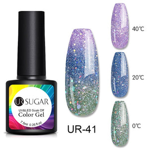 UR SUGAR Temperature UV Gel Nail Polish Thermal Change Gel Hybrid Varnish Semi Permanent Gel Polish Nail Art Mood Thermo