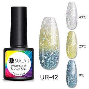 UR SUGAR Temperature UV Gel Nail Polish Thermal Change Gel Hybrid Varnish Semi Permanent Gel Polish Nail Art Mood Thermo