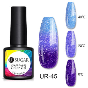 UR SUGAR Temperature UV Gel Nail Polish Thermal Change Gel Hybrid Varnish Semi Permanent Gel Polish Nail Art Mood Thermo