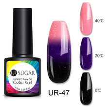 Load image into Gallery viewer, UR SUGAR Temperature UV Gel Nail Polish Thermal Change Gel Hybrid Varnish Semi Permanent Gel Polish Nail Art Mood Thermo