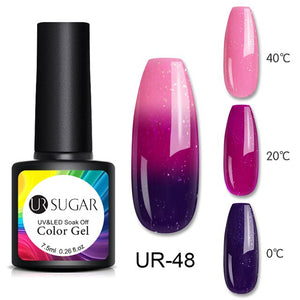 UR SUGAR Temperature UV Gel Nail Polish Thermal Change Gel Hybrid Varnish Semi Permanent Gel Polish Nail Art Mood Thermo