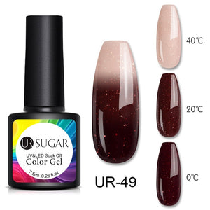 UR SUGAR Temperature UV Gel Nail Polish Thermal Change Gel Hybrid Varnish Semi Permanent Gel Polish Nail Art Mood Thermo