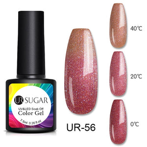 UR SUGAR Temperature UV Gel Nail Polish Thermal Change Gel Hybrid Varnish Semi Permanent Gel Polish Nail Art Mood Thermo