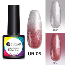 Load image into Gallery viewer, UR SUGAR Temperature UV Gel Nail Polish Thermal Change Gel Hybrid Varnish Semi Permanent Gel Polish Nail Art Mood Thermo