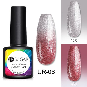 UR SUGAR Temperature UV Gel Nail Polish Thermal Change Gel Hybrid Varnish Semi Permanent Gel Polish Nail Art Mood Thermo