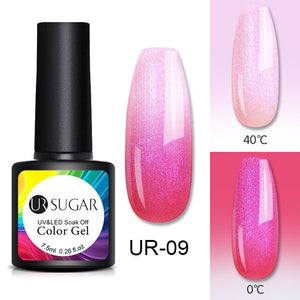 UR SUGAR Temperature UV Gel Nail Polish Thermal Change Gel Hybrid Varnish Semi Permanent Gel Polish Nail Art Mood Thermo