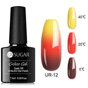 UR SUGAR Temperature UV Gel Nail Polish Thermal Change Gel Hybrid Varnish Semi Permanent Gel Polish Nail Art Mood Thermo