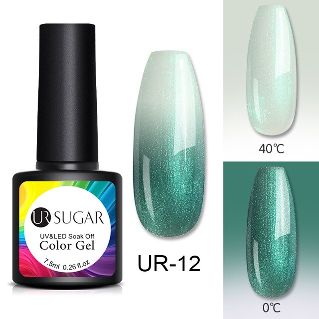 UR SUGAR Temperature UV Gel Nail Polish Thermal Change Gel Hybrid Varnish Semi Permanent Gel Polish Nail Art Mood Thermo