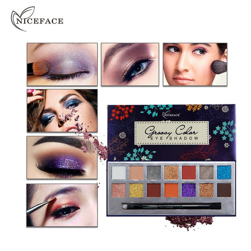 14Colors Matte Glitter Shimmer Eye Shadow